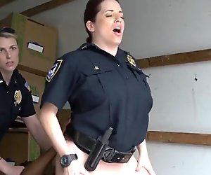Black thug gets his cock sucked and taken by perverted milf cops